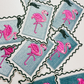 2.5" Flamingo - Embroidered Hat Patch