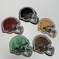 3" Football Helmet in Glittered Embroidered Patch - Hat patch