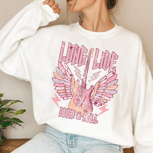 (shirt not included) Long Live Rock and Roll - Clear Film Transfer