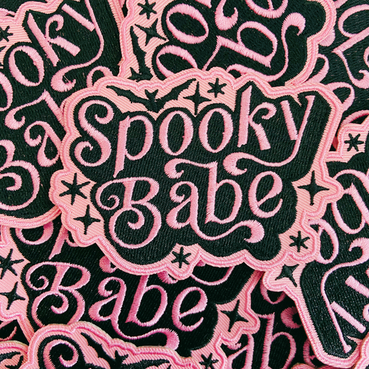 3.5" Spooky Babe - Embroidered Hat Patch