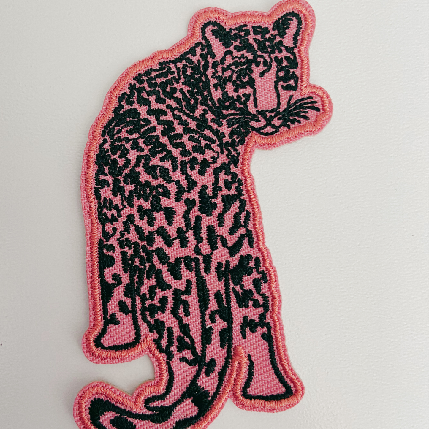 3" Mauve Leopard  -  Embroidered Hat Patch (3"H x 1.75"W)