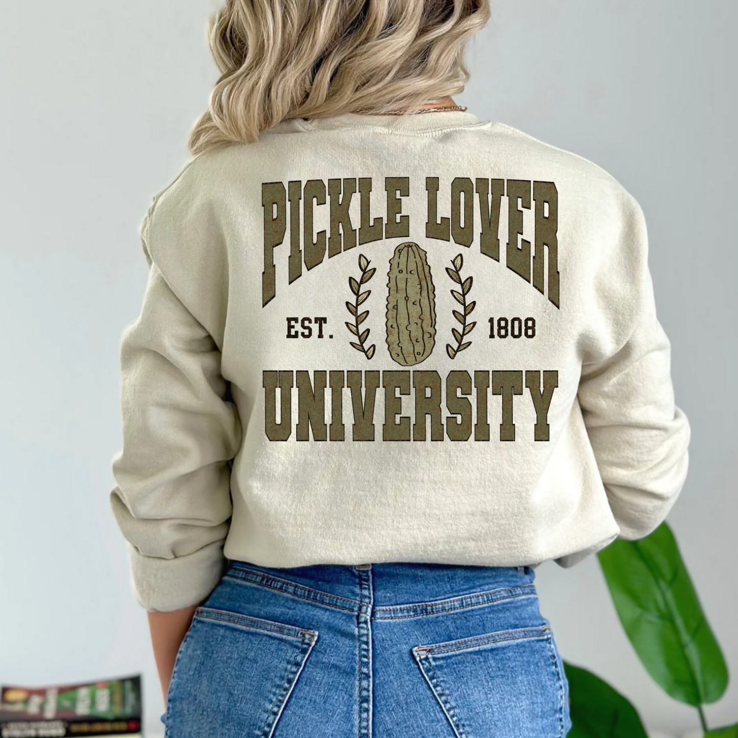 (Shirt not included) Pickle Lover University -  Matte Clear Film Transfer