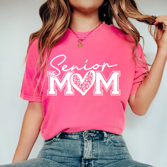 (Shirt not included) Senior Mom - WHITE Screen print Transfer