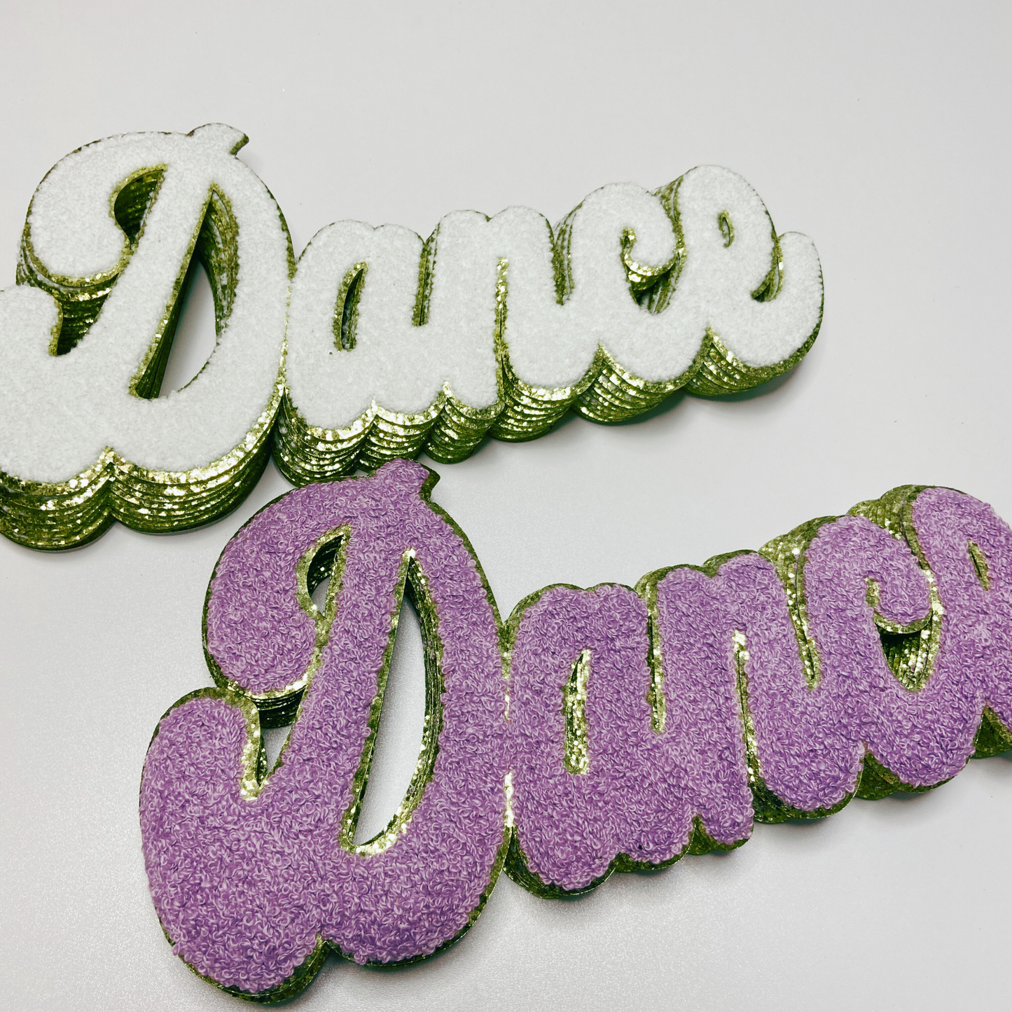 Chenille Dance  11" x 6" - Chenille Patch (Choice of Color)