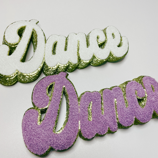 Chenille Dance 11" x 6" - Chenille Patch (Choice of Color)