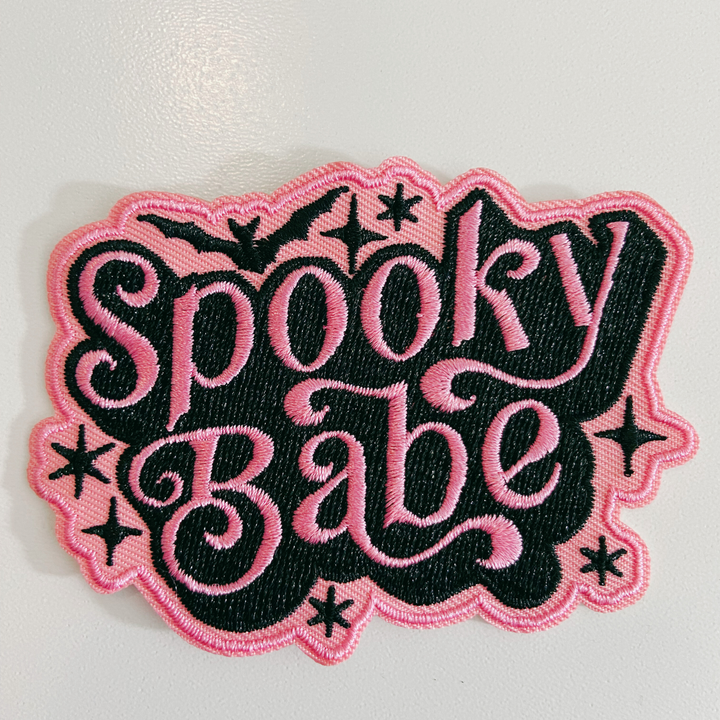 3.5" Spooky Babe -  Embroidered Hat Patch