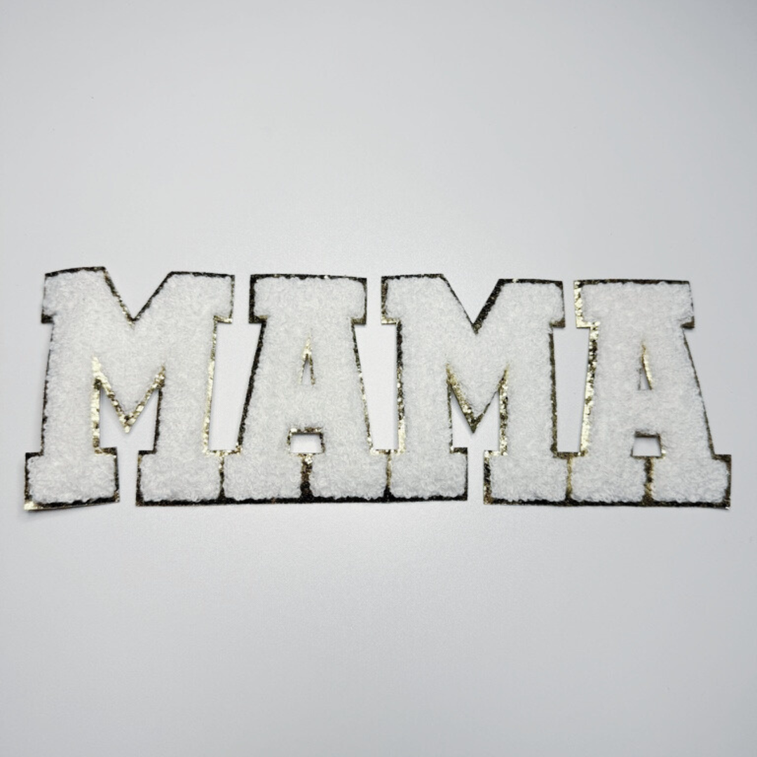 11" MAMA Black or White  - Chenille Patch