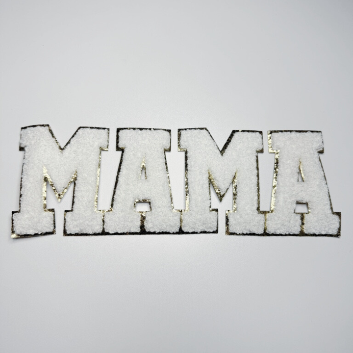 11" MAMA Black or White  - Chenille Patch