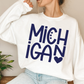 (shirt not included) Michigan Heart in Navy Blue -  Screen print Transfer