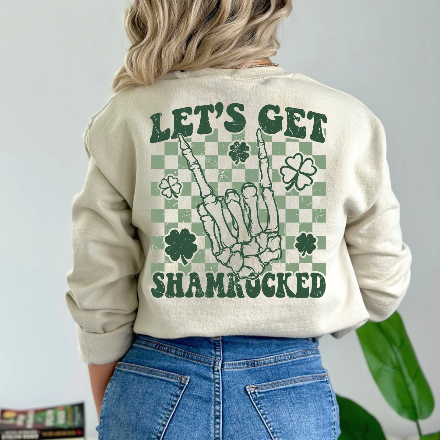 (Shirt not included) Lets Get Shamrocked  -  Clear Film Transfer