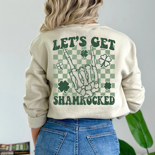 (Shirt not included) Lets Get Shamrocked - Clear Film Transfer
