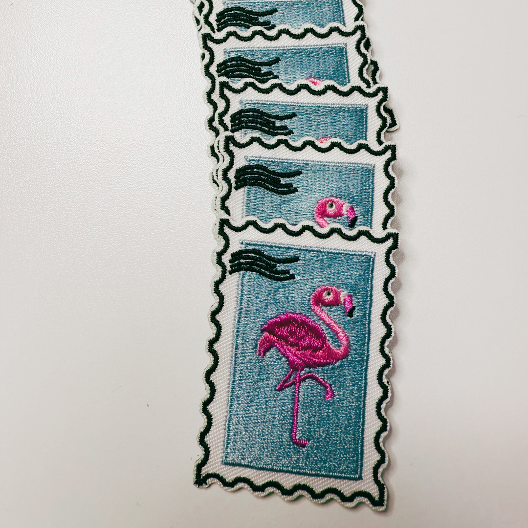 2.5" Flamingo - Embroidered Hat Patch