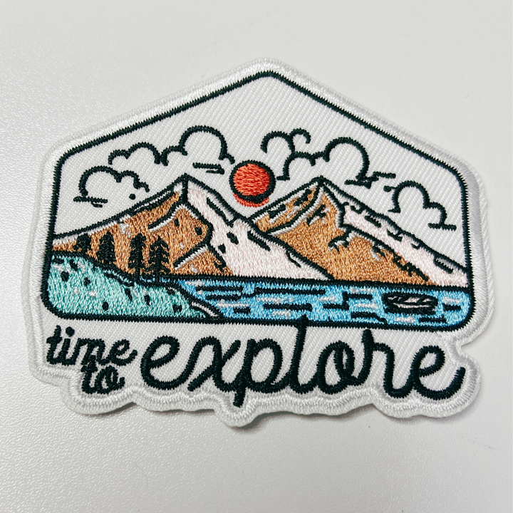 3" Time to EXPLORE - Embroidered Hat Patch