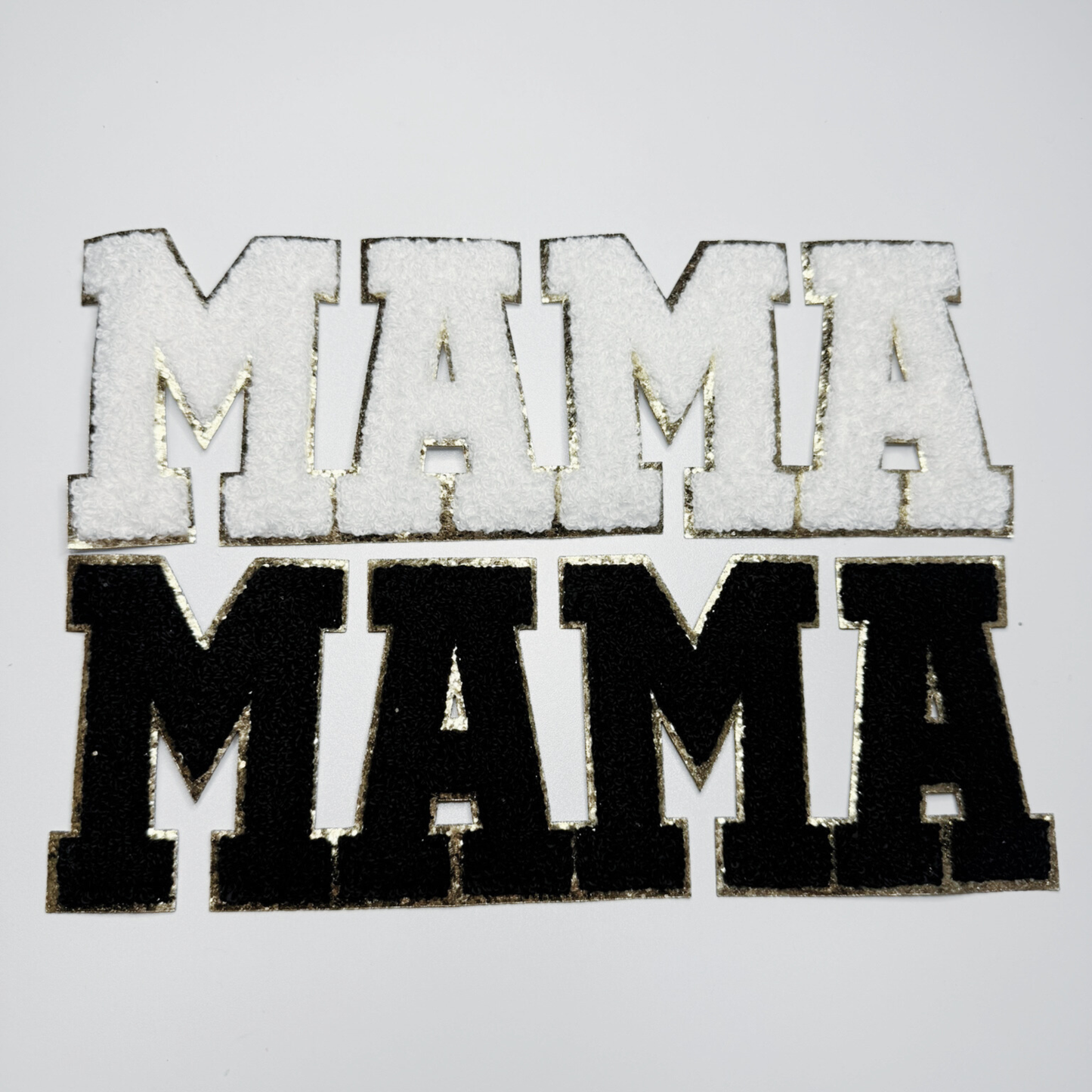 11" MAMA Black or White  - Chenille Patch