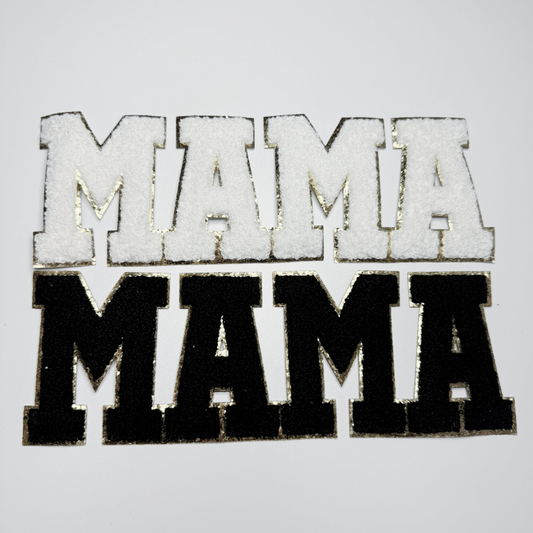 11" MAMA Black or White  - Chenille Patch