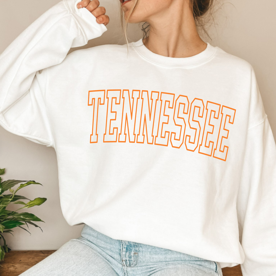 (shirt not included) TENNESSEE Varsity in Bright Orange -  Screen print Transfer
