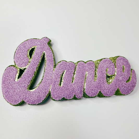 Chenille Dance 11" x 6" - Chenille Patch (Choice of Color)