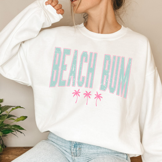 (Shirt Not Included) Beach Bum distressed -  Clear Film Transfer