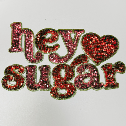 10.5” Hey Sugar - Sequin Patch