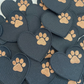 2.5" Heart w Paw -  Embroidered Hat Patch