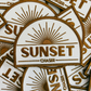 3.5" SUNSET Chaser -  Embroidered Hat Patch