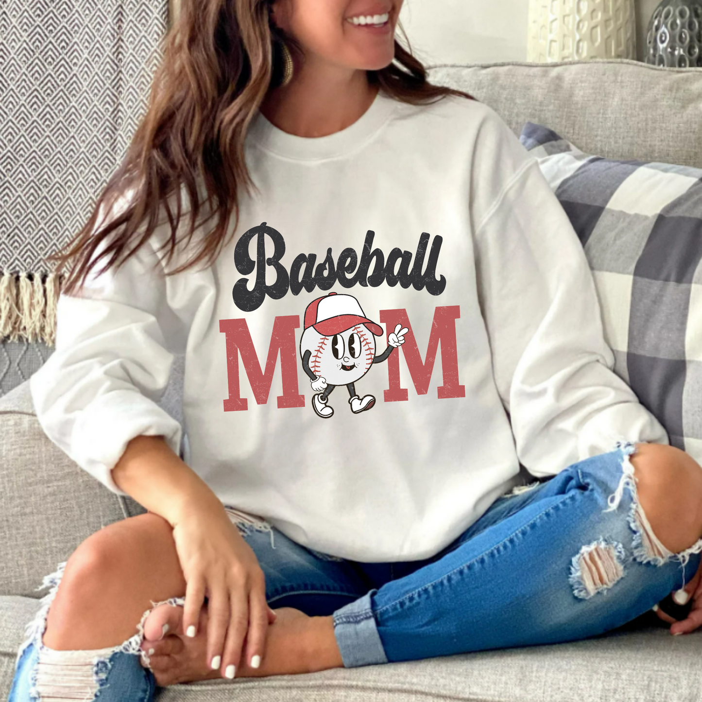 (shirt not included) Baseball MOM  - Clear Film Transfer
