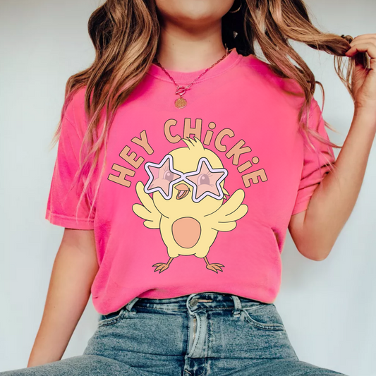 (Shirt not included) HEY CHiCKiE   -  Matte Clear Film Transfer