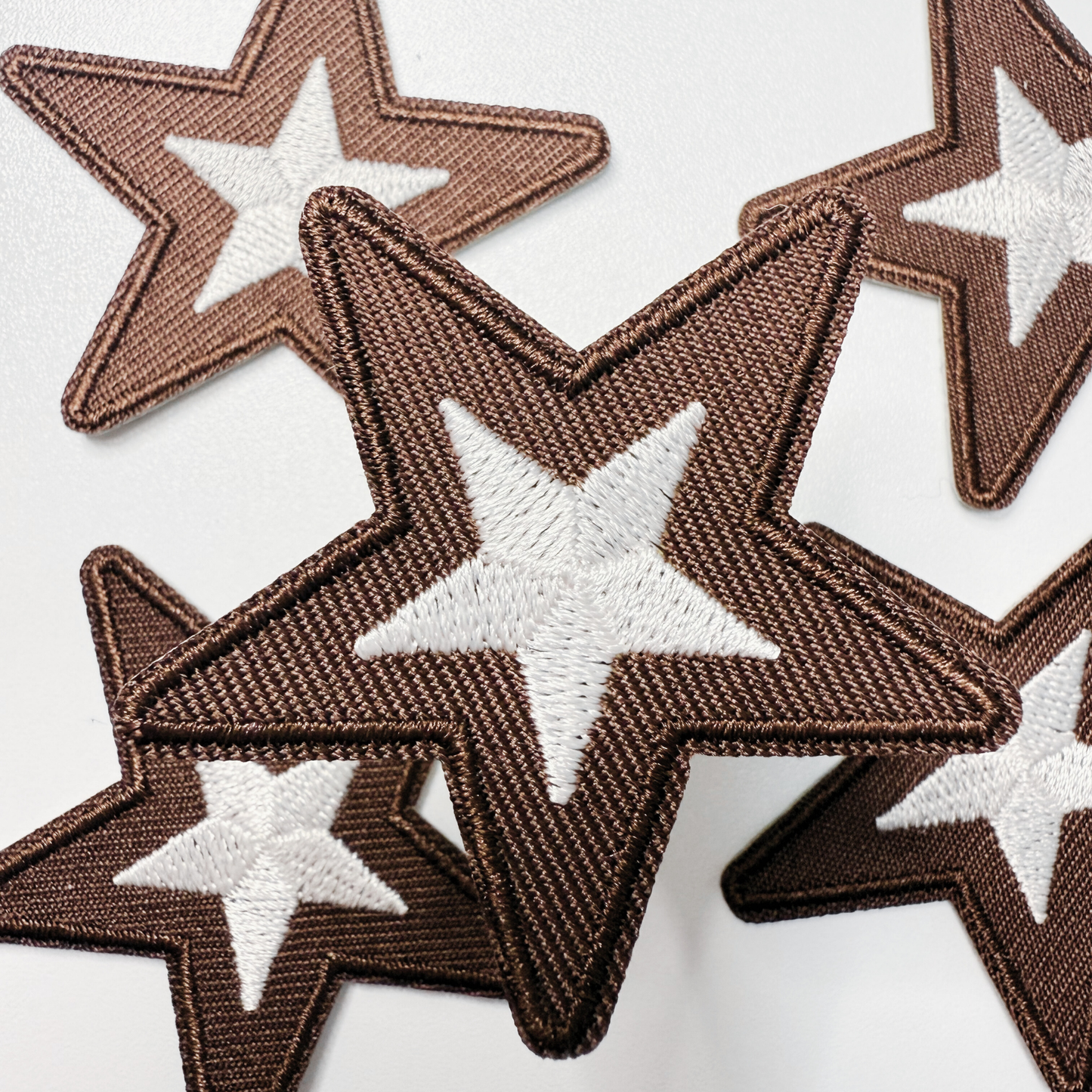 2" Star in Brown -  Embroidered Hat Patch