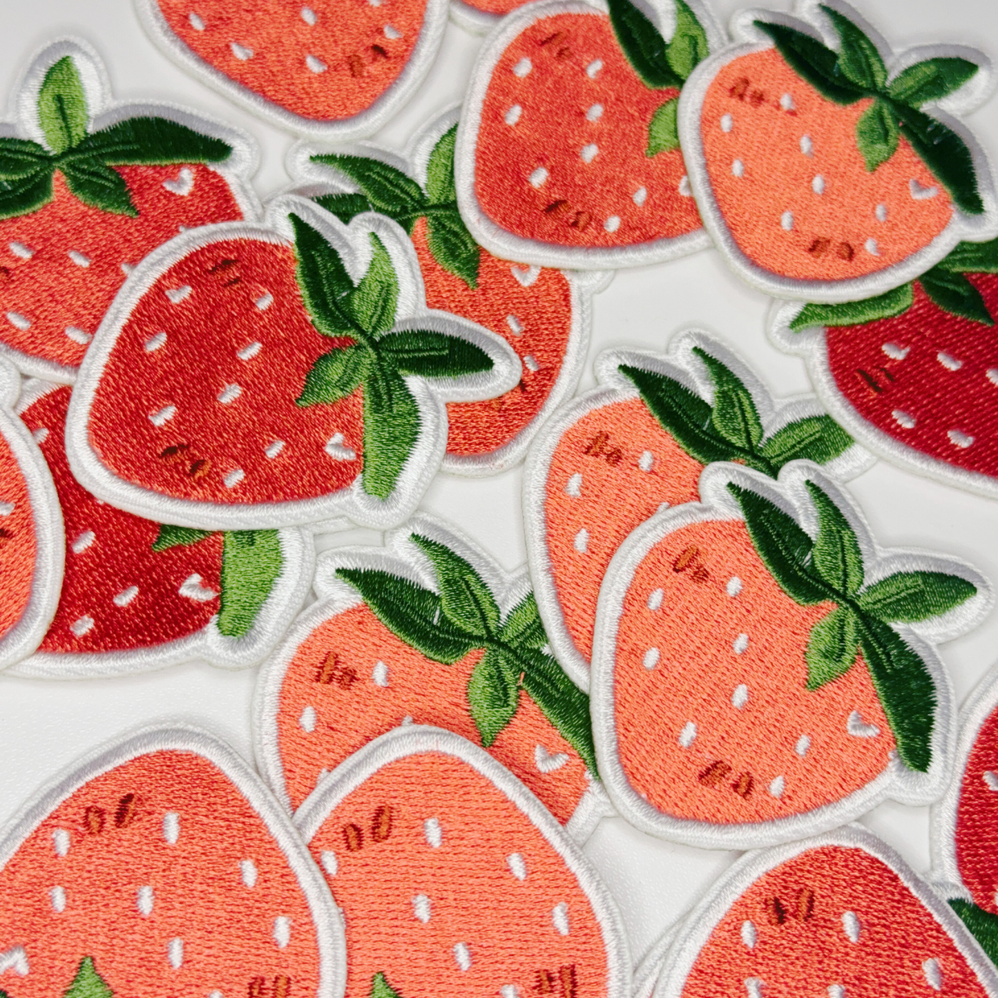 2" Strawberry - Embroidered Hat Patch