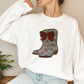 10" Football Cowboy Boots  - Sequin Patch