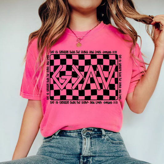 (shirt not Included) God Is Greater Than The Highs and the Lows - Screen print Transfer