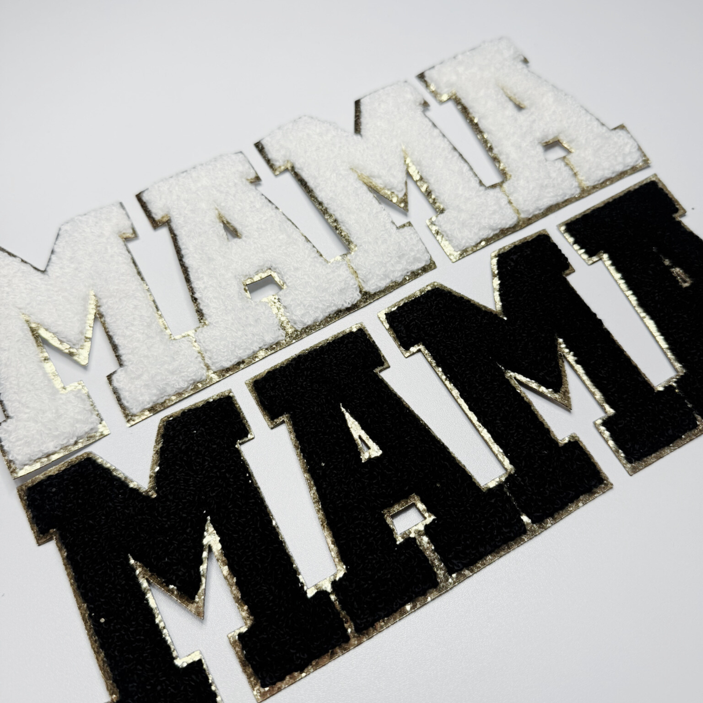 11" MAMA Black or White  - Chenille Patch