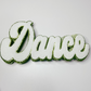 Chenille Dance  11" x 6" - Chenille Patch (Choice of Color)