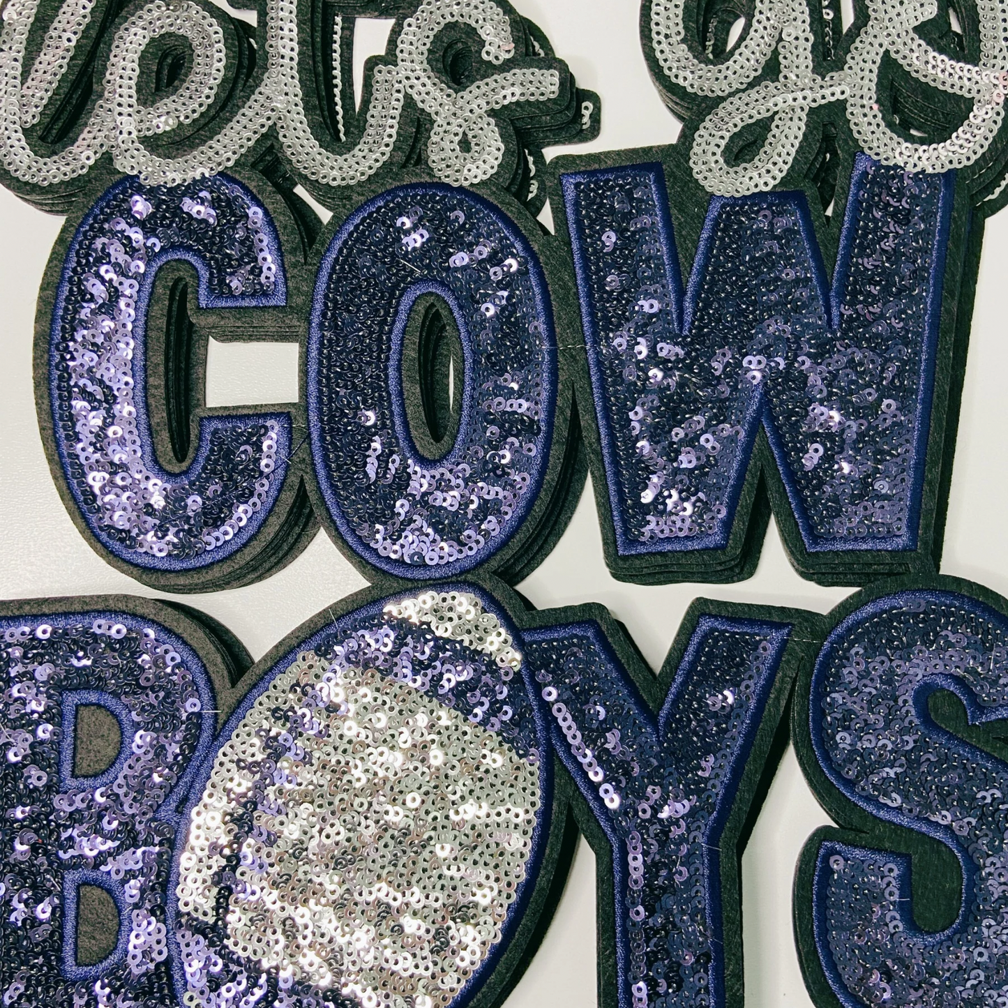 10" lets go cowboys - SEQUIN Patch