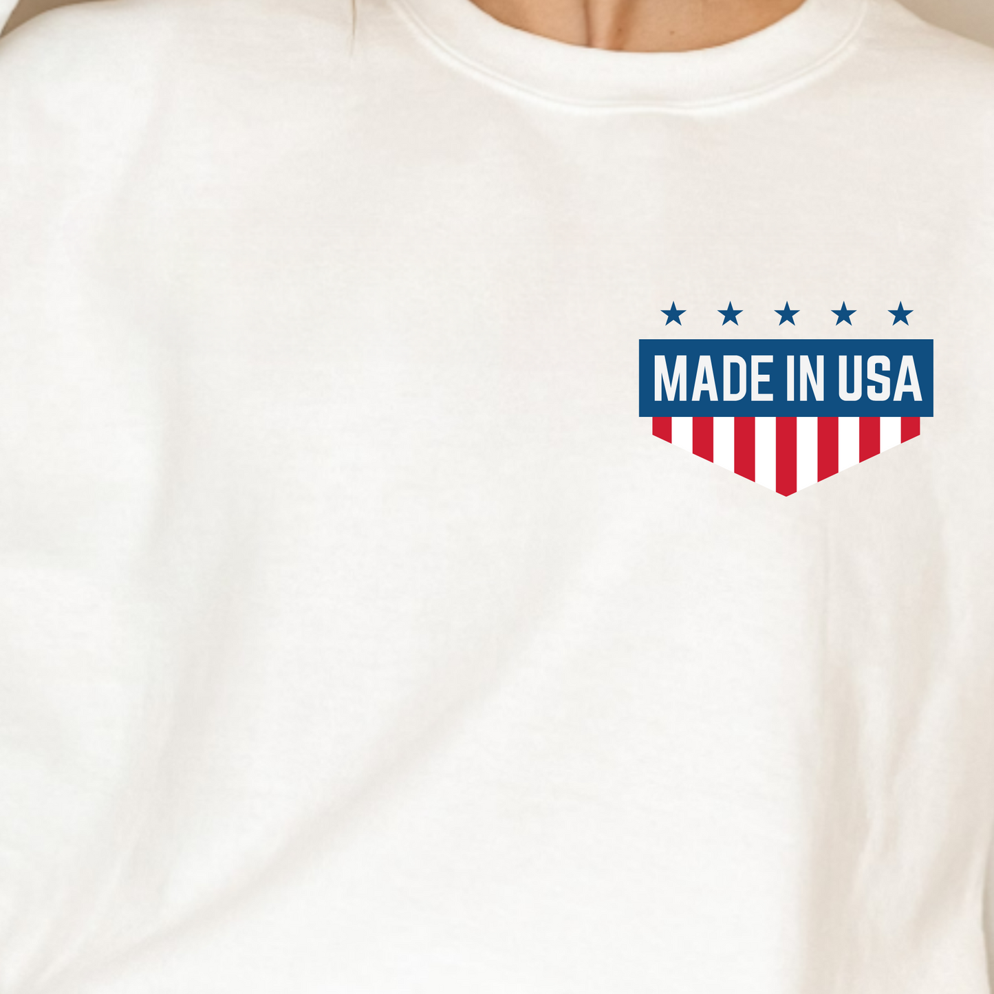 (shirt not included) Made in the USA-  Pocket - Clear Film Transfer