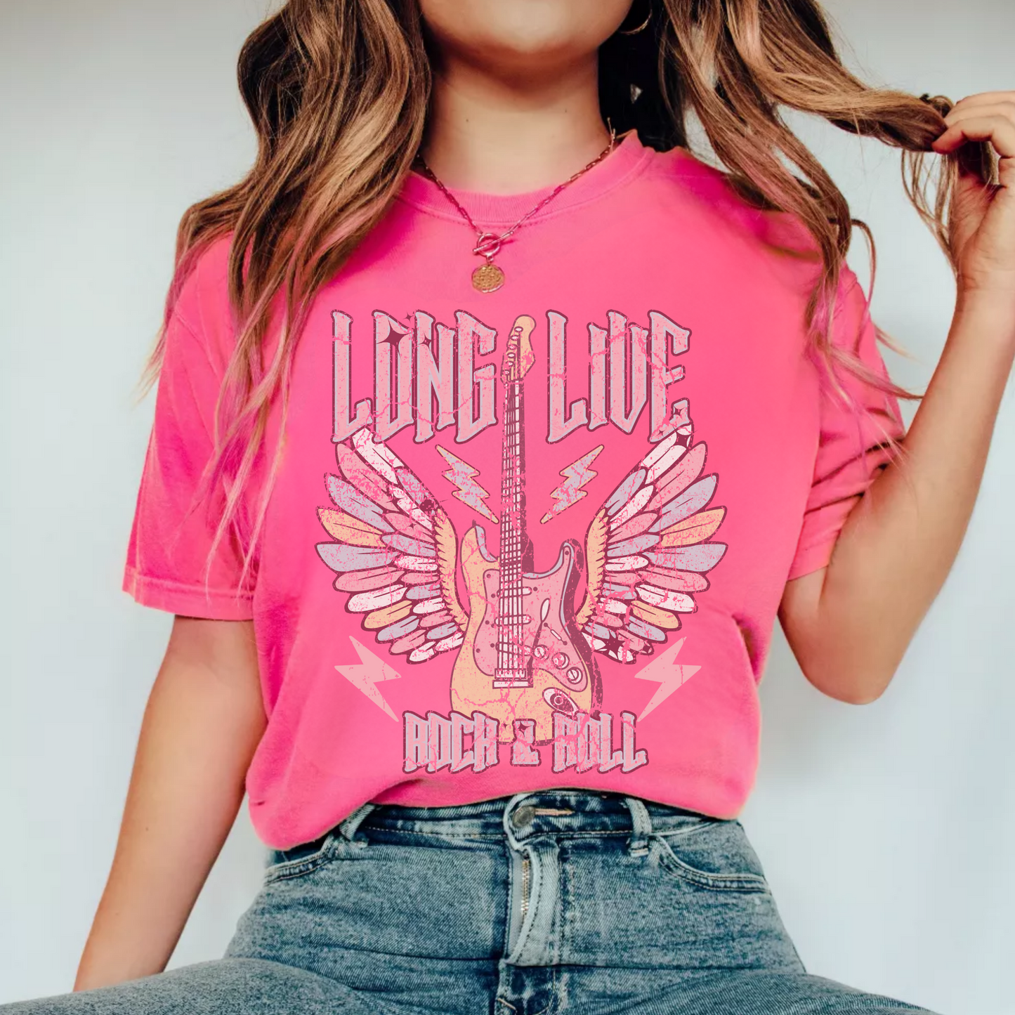 (shirt not included) Long Live Rock and Roll  - Clear Film Transfer
