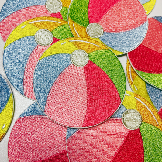 3” Beach Ball -  Embroidered Hat Patch