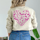 (Shirt not included) Halloween Ghost Heart - PUFF  Transfer