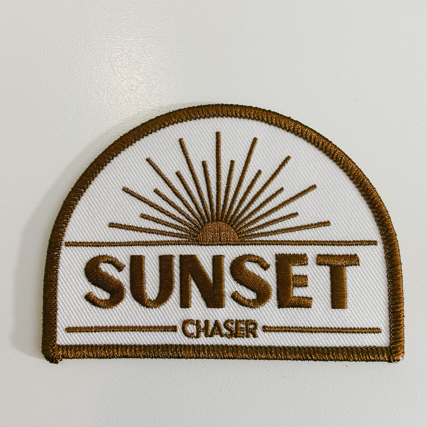 3.5" SUNSET Chaser -  Embroidered Hat Patch