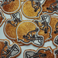 3" Football Helmet in Glittered Embroidered Patch - Hat patch
