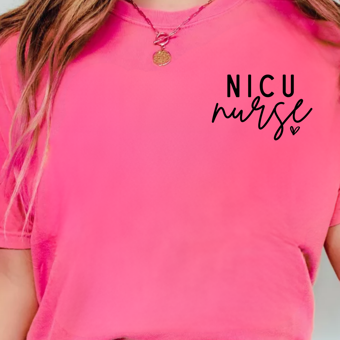 (Shirt not Included) NICU Nurse Pocket- CLEAR FILM Transfer