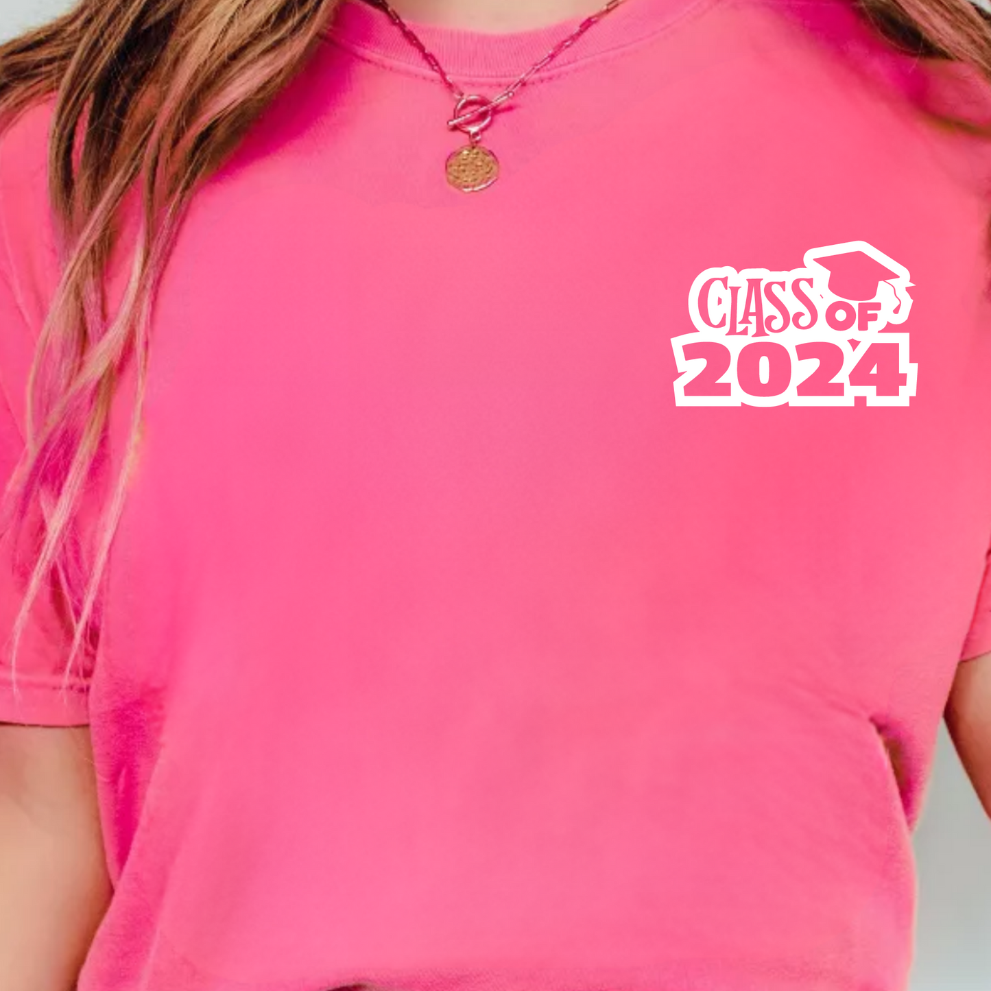 (Shirt not included) Class of 2024 POCKET - Clear Film Transfer