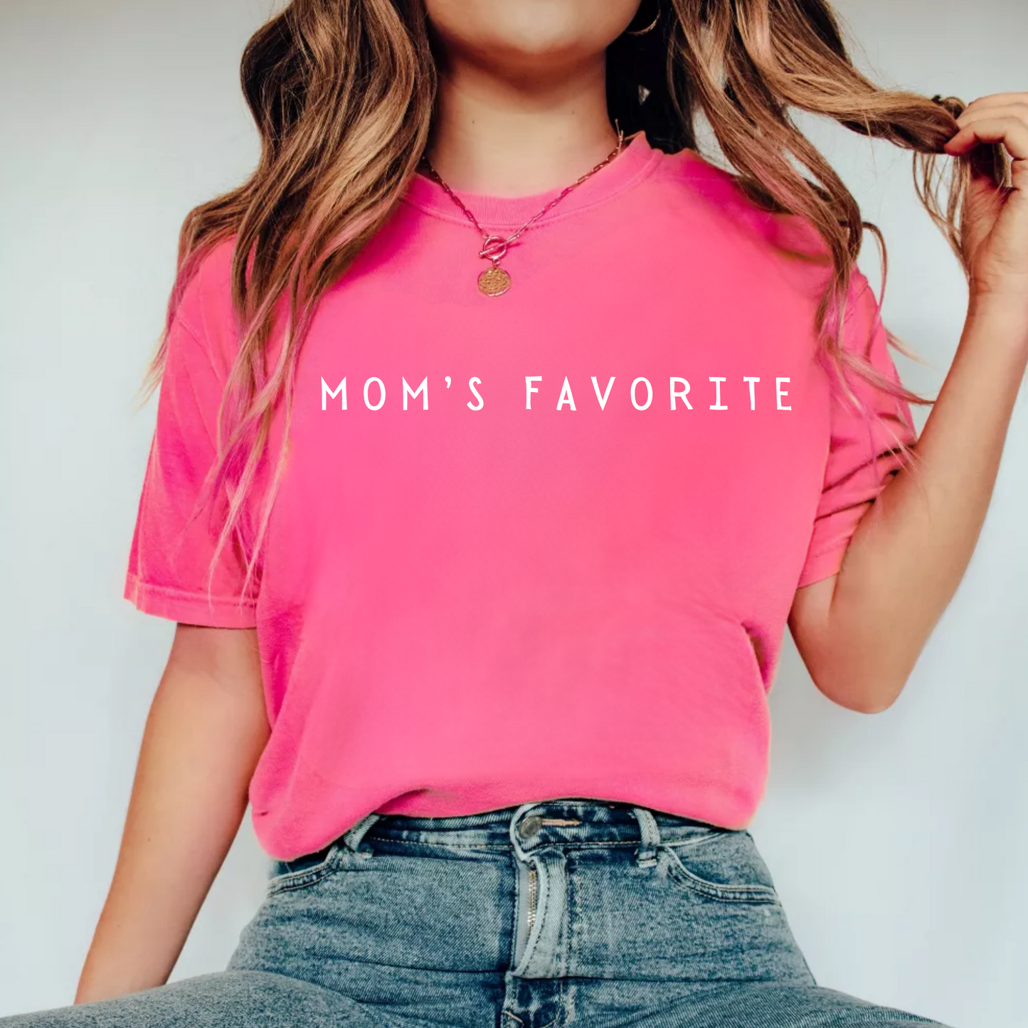 (shirt not included) Mom's Favorite - Matte Clear Film Transfer