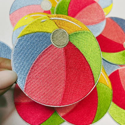 3” Beach Ball -  Embroidered Hat Patch