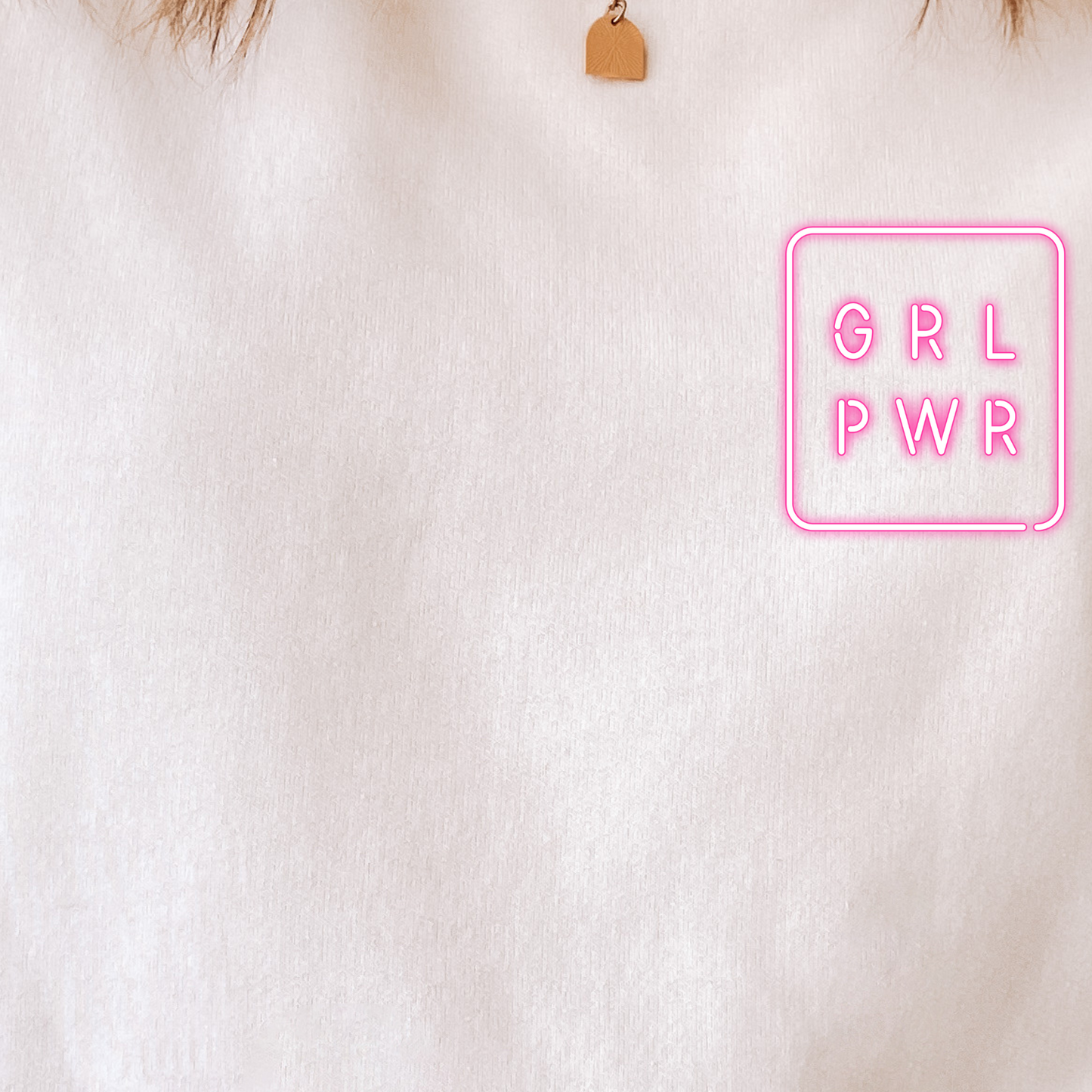 (Shirt not included) GRL PWR POCKET -  Matte Clear Film Transfer