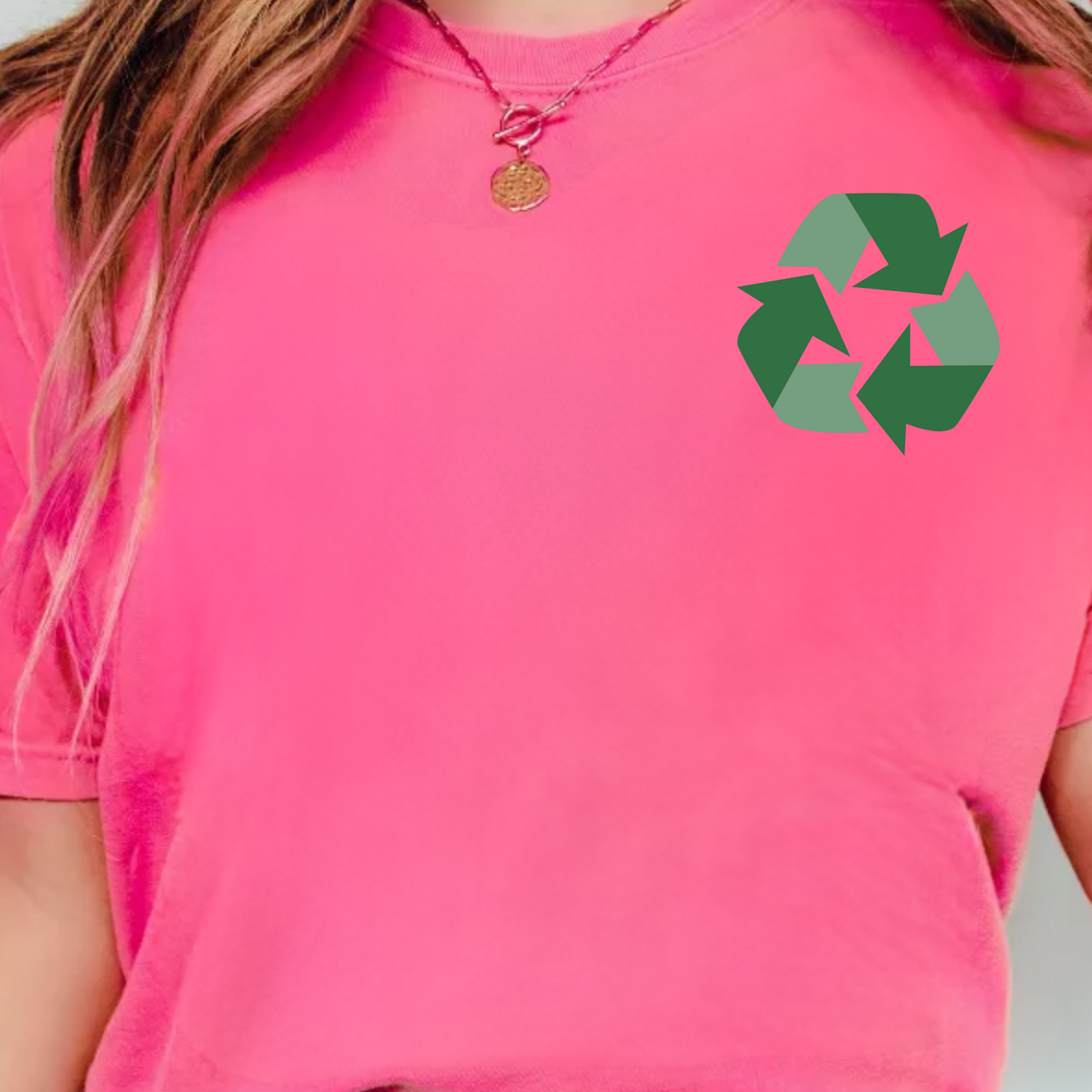 (shirt not included) Reduce Reuse Recycle Smiley - Clear Film Transfer