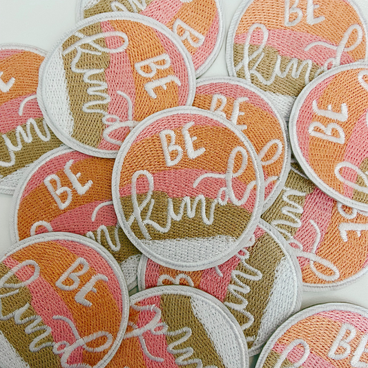 2" Be Kind - Embroidered Hat Patch