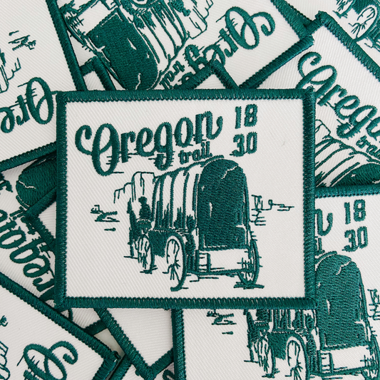 3" Oregon Trail in GREEN -   Embroidered Hat Patch