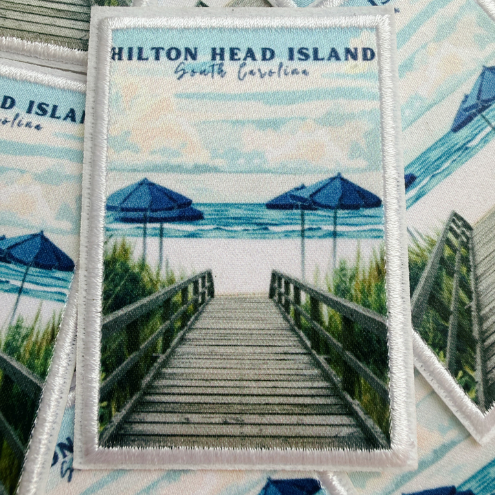 2.5 Hilton Head Island -  Printed + Embroidered Hat Patch