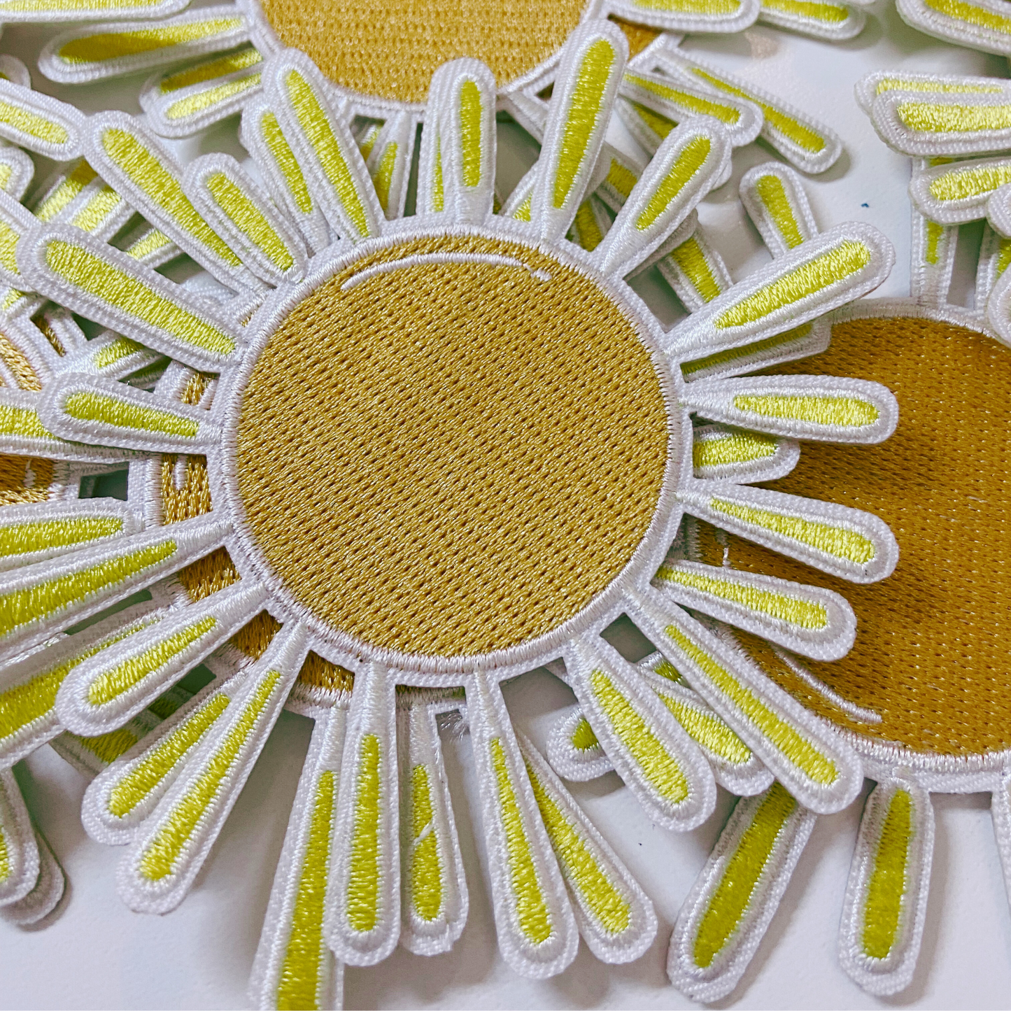 3.5" SUNSHINE   -  Embroidered Hat Patch (version 2)